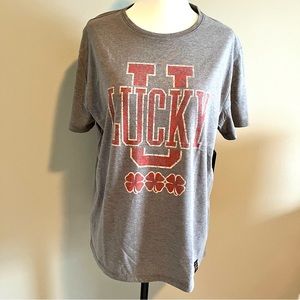 Lucky Brand Grey Lucky U Graphic T-shirt - size M